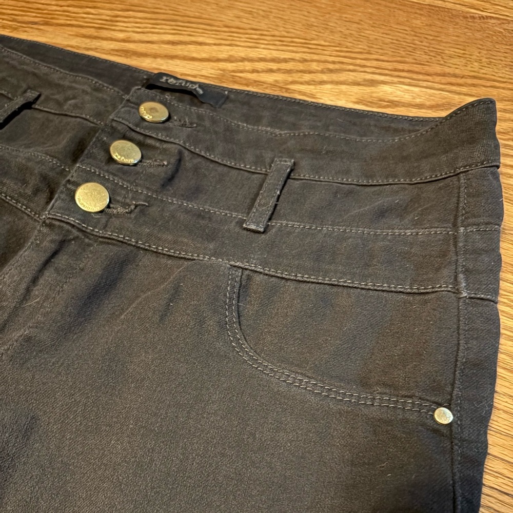 Refuge High Waist Skinny Black Pants - Size 12 - Picture 2 of 4